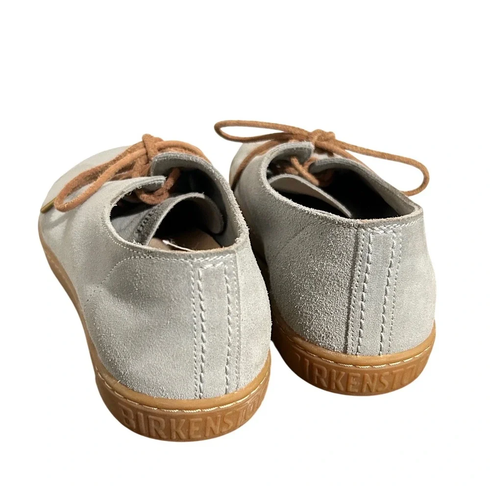 Birkenstock Arran Suede Lace Up Sneaker Blue Gray 41 Men's 8 Women's 10 Wide